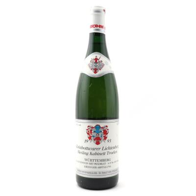 Bohm Kleinbottwarer Lichtenberg Riesling Kabinett 1993 Wurttemberg