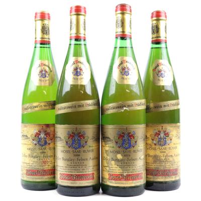 J.Friederich Zeller Burglay-Felsen Kerner Auslese 1988 Mosel 4x75cl