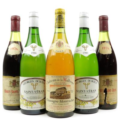 Assorted Burgundian Wines / 5 Bottles