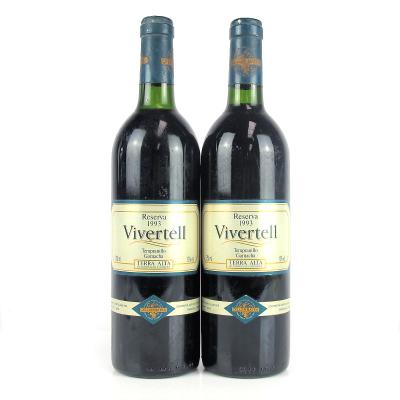 Vivertell Tempranillo Garnacha 1993 Terra Alta Reserva 2x75cl