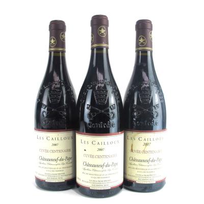 L&A Brunel \"Les Cailloux\" 2007 Chateauneuf-Du-Pape 3x75cl