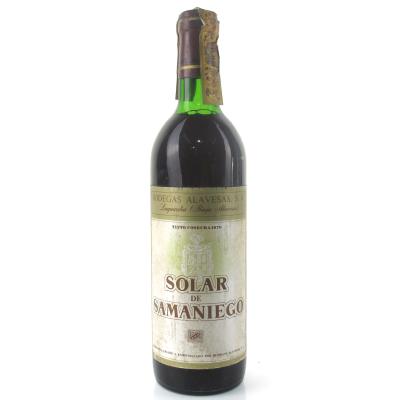 Bodegas Alavesas \"Solar De Samaniego\" 1970 Rioja