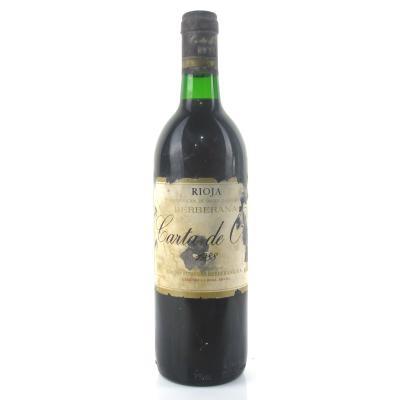 Berberana \"Carta De Oro\" 1988 Rioja