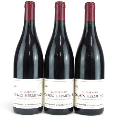 A. Graillot \"La Guiraude\" 1990 Crozes Hermitage 3x75cl