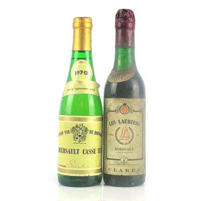 Meursault 1970 & Les Lauriens Claret 1970 2x37.5cl