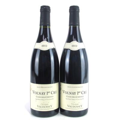 C.Vaudoisey \"Clos Des Chenes\" 2012 Volnay 1er-Cru 2x75cl