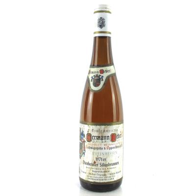 H.Weber \"Dienheinier Siliusbrunnen\" Beerenauslese 1971 Rheinhessen