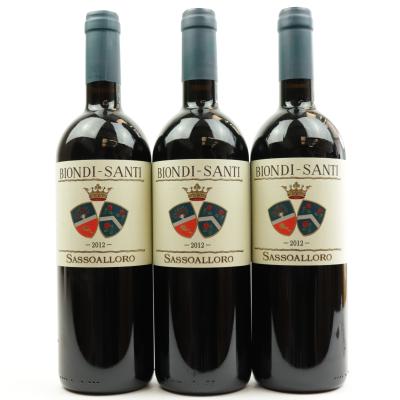 Biondi-Santi Sassoalloro 2012 Tuscany 3x75cl