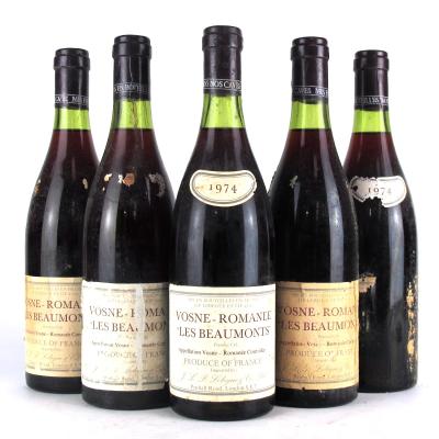 Lebegue \"Les Beaumonts\" 1974 Vosne-Romanee 1er-Cru 5x73cl