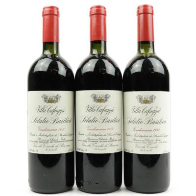 Villa Cafaggio Solatio Basilica 1981 & 1983 Tuscany 3x75cl