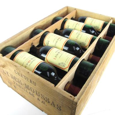 Ch. Lynch-Moussas 1976 Pauillac 5eme-Cru 12x75cl / Original Wooden Case