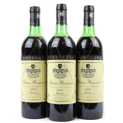 Berberana 1983 Rioja Gran Reserva 3x75cl