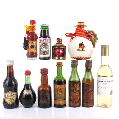 Selection of Wine Miniatures 11x Various Sizes