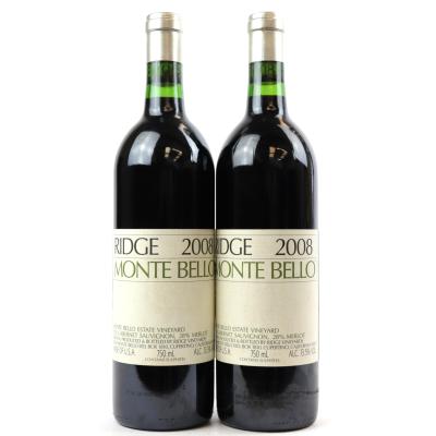 Ridge Monte Bello 2008 Santa Cruz Mountains 2x75cl