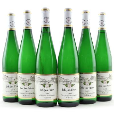 J.J.Prüm Wehlener Sonnenuhr Riesling 2008 Mosel 6x75cl