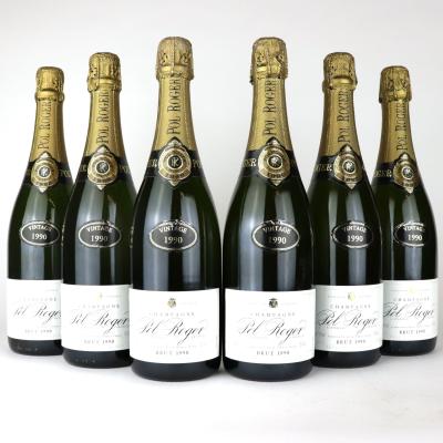 Pol Roger 1990 Vintage Champagne 6x75cl