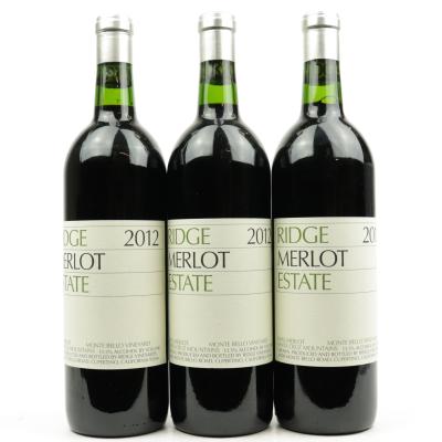 Ridge Merlot 2012 Santa Cruz Mountains 3x75cl