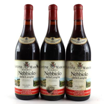 Cantine Dei Marchesi 1981 Nebbiolo Delle Langhe 3x75cl