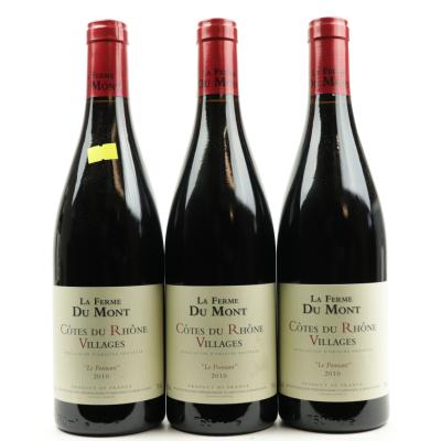 La Ferme Du Mont Ponnant 2010 Cotes Du Rhone Villages 3x75cl