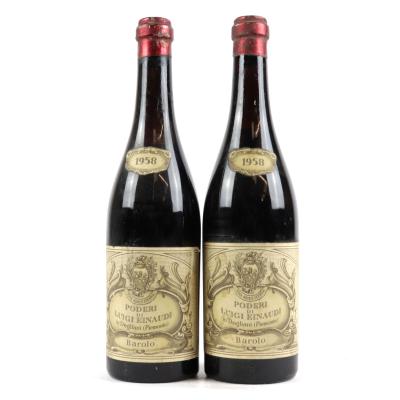 L. Einaudi 1958 Barolo / 2 Bottles