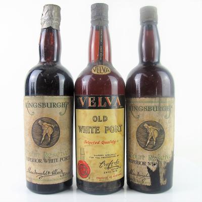 Various Old White Ports Circa 1930s 3x75cl