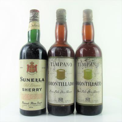 Various Amontillado & Brown Sherry 3x75cl