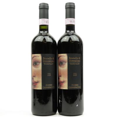 Podere Canapaccia 2003 Brunello di Montalcino 2x75cl