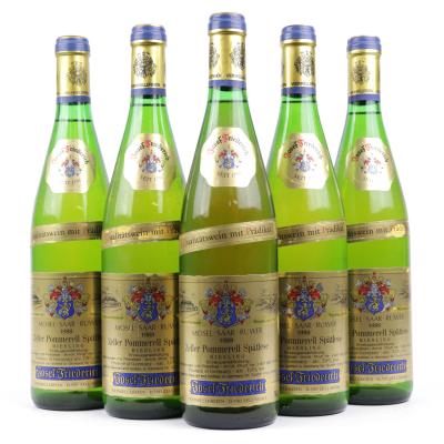 J.Friederich Zeller Pommerell Riesling Spatlese 1988 Mosel 5x75cl