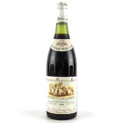 Bouchard Domaines Du Chateau De Beaune 1986 Volnay-Caillerets 1er-Cru