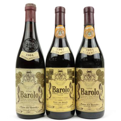 Terre Del Barolo 1964, 1967 & 1971 Barolo Riserva Speciale / 3 Bottles