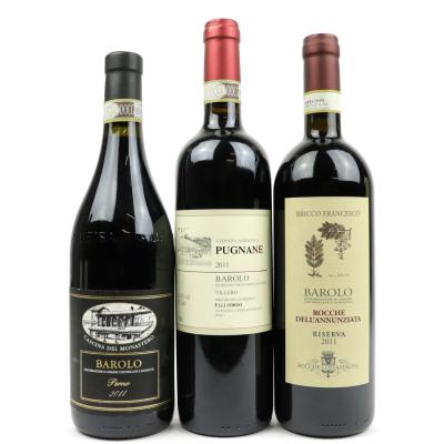 Assorted 2011 Barolo 3x75cl