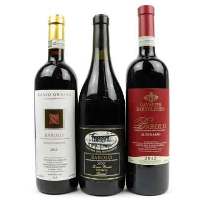 Assorted 2012 Barolo 3x75cl