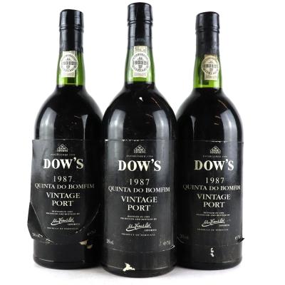 Dow's Quinta Do Bomfim 1987 Vintage Port 3x75cl