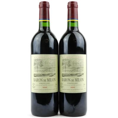 Baron De Milon 1996 Pauillac 2x75cl