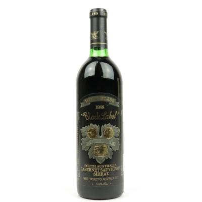 Wolf Blass Black Label Cabernet Sauvignon Shiraz 1988 South Australia