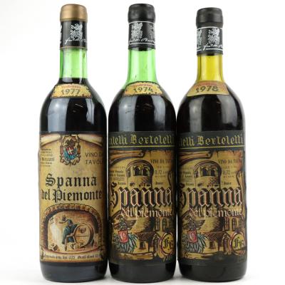 Berteletti Spanna 1974, 1977 & 1978 Piedmont 3x72cl