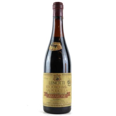 Lenotti Recioto Della Valpolicella 1984 Verona