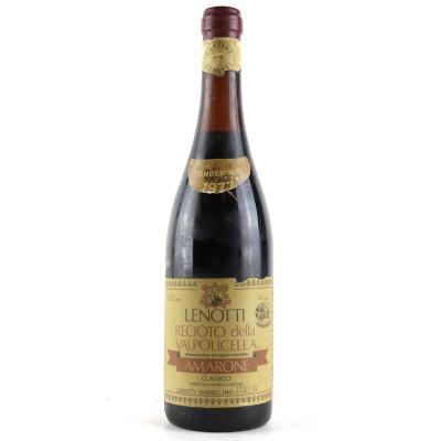 Lenotti Recioto Della Valpolicella 1977 Verona