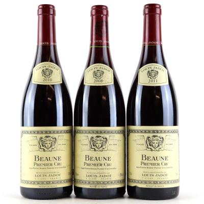 L.Jadot 2008, 2010 & 2011 Beaune 1er-Cru 3x75cl