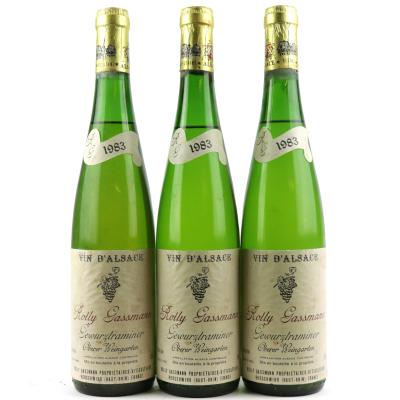 R.Gassmann Oberer Weingarten Gewurztraminer 1983 Alsace 3x70cl