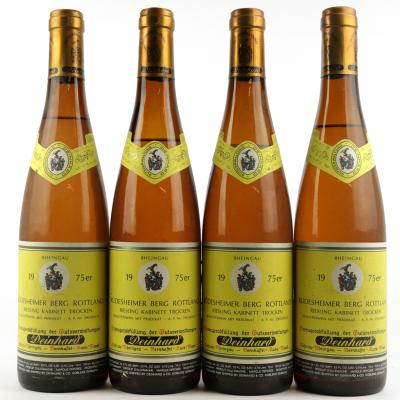 Deinhard Rüdesheimer Berg Rottland Riesling Kabinett 1975 Rheingau 4x70cl