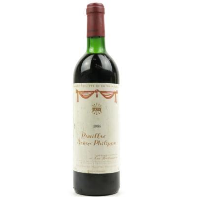 Baron Philippe De Rothschild La Baronnie 1986 Pauillac