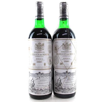 Marques De Riscal 1986 Rioja Crianza 2x75cl