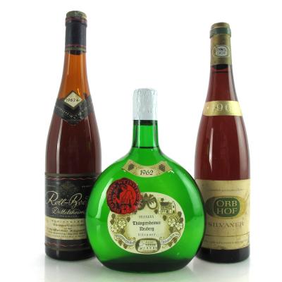 Assorted German Wines 1962 3xBottles