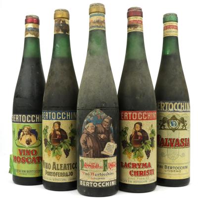 Assorted Bertocchini Tuscan Wines / 5 Bottles