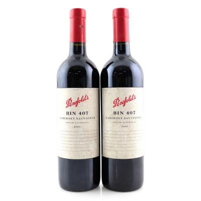 Penfolds \"Bin 407\" Cabernet Sauvignon 2003 South Australia 2x75cl