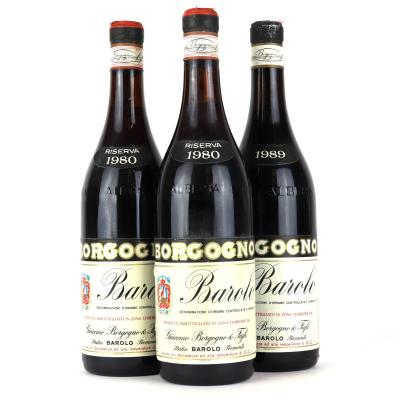 Borgogno 1980 & 1989 Barolo 3x75cl