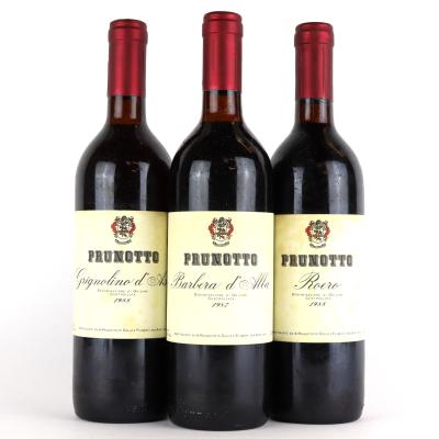 Prunotto Selection 1987 & 1988 Piedmont 3x75cl