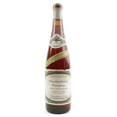 Wagner Ehrenbreitsteiner Kreuzberg Scheurebe Trockenbeerenauslese 1976 Mittelrhein