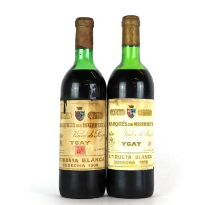 Marques De Murrieta Etiqueta Blanca 1969 & 1978 Rioja Crianza / 2 Bottles